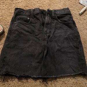 Everlane Black denim skirt